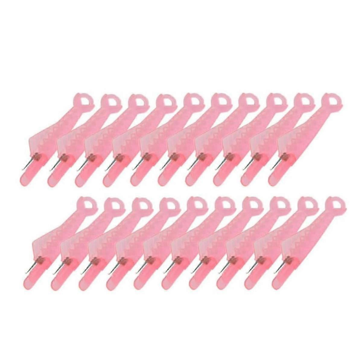 Fish Mouth Sewing Machine Needle Threader, 2024 Upgrade Automatic Sewing Needle Threader Tool,Pink 100PCS