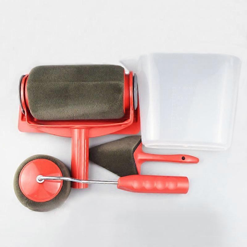 DIY Paint Roller Brush Tools Set Household Use Wall Decorative Handle Flocked Edger Tool Painting Brush with Seam