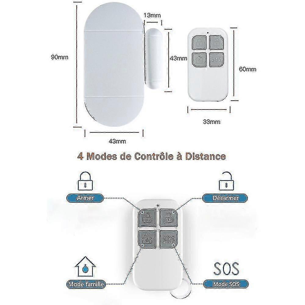 Door And Window Alarm,wireless Detectors With Remote Control