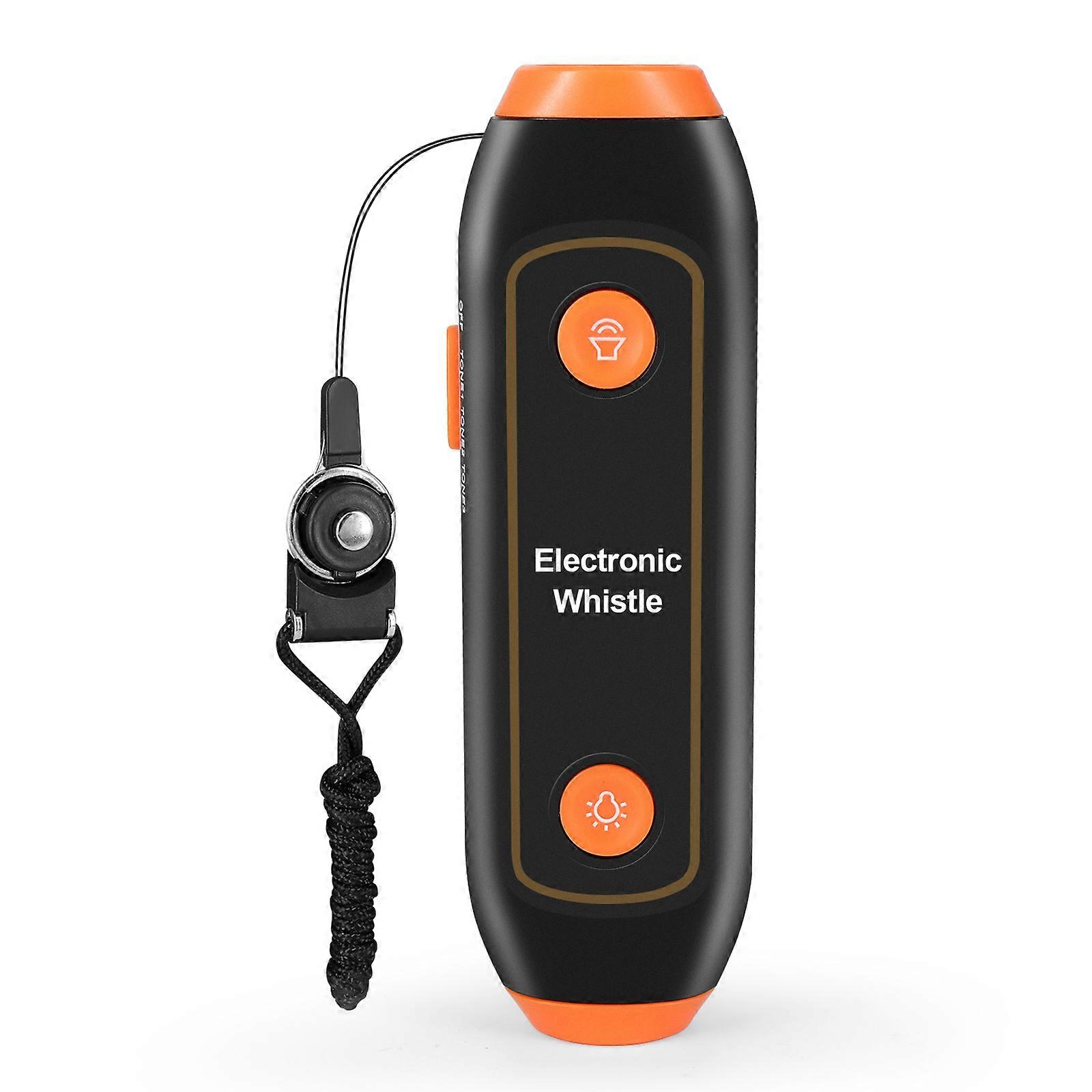Electronic Whistle Handheld Electric Whistle with Lanyard SOS Light Flashlight for Coaches Referees P.E. Teacher