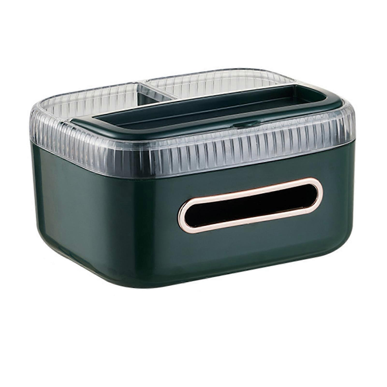 Multifunctional Tissue Storage Box with Remote Control Holder Desk Organizer