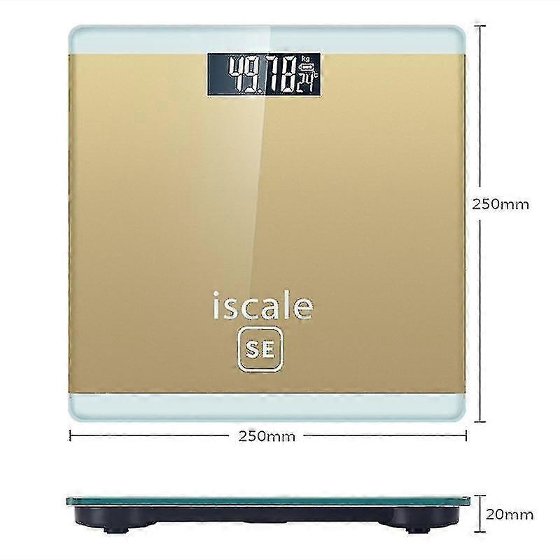 ZK- Digital Body Weight Bathroom Scale LCD Display(Golden)
