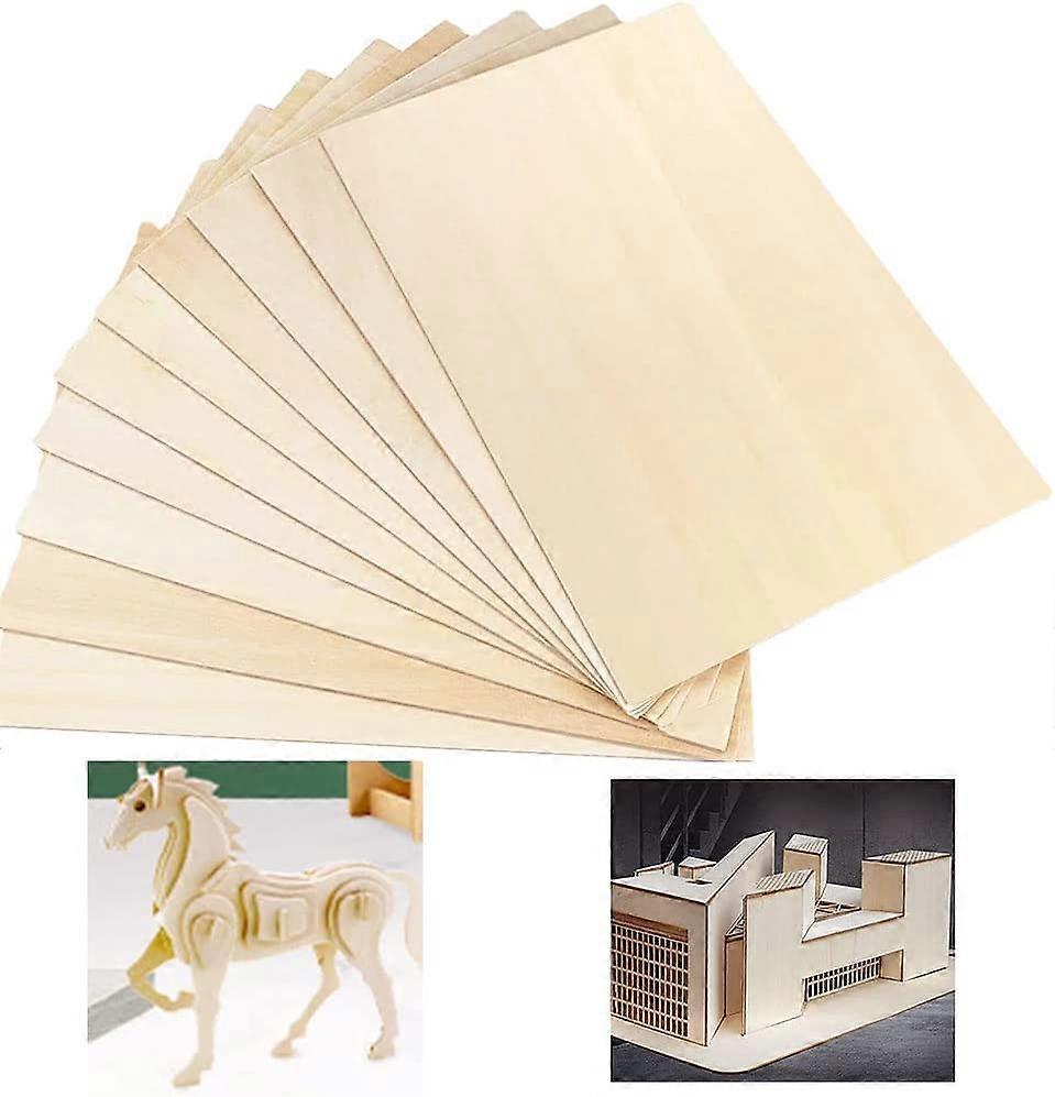 11stk 200x100x1,5 mm Balsa træplader ufærdige lindetræplader Balsa trækrydsfinerplader til fly skib træhåndværk model, kunst og håndværk (H24-11) -Z