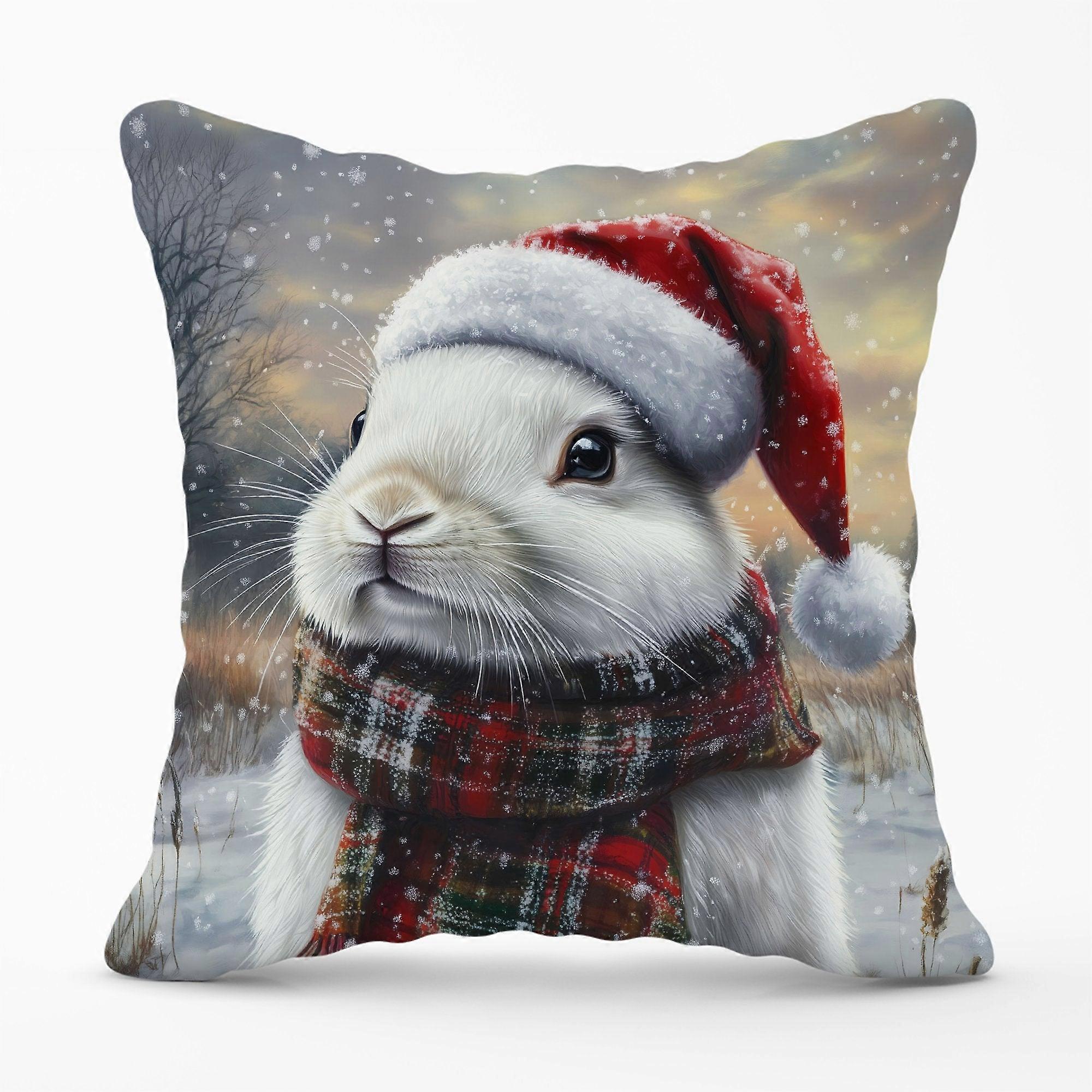 Christmas White Rabbit Cushion