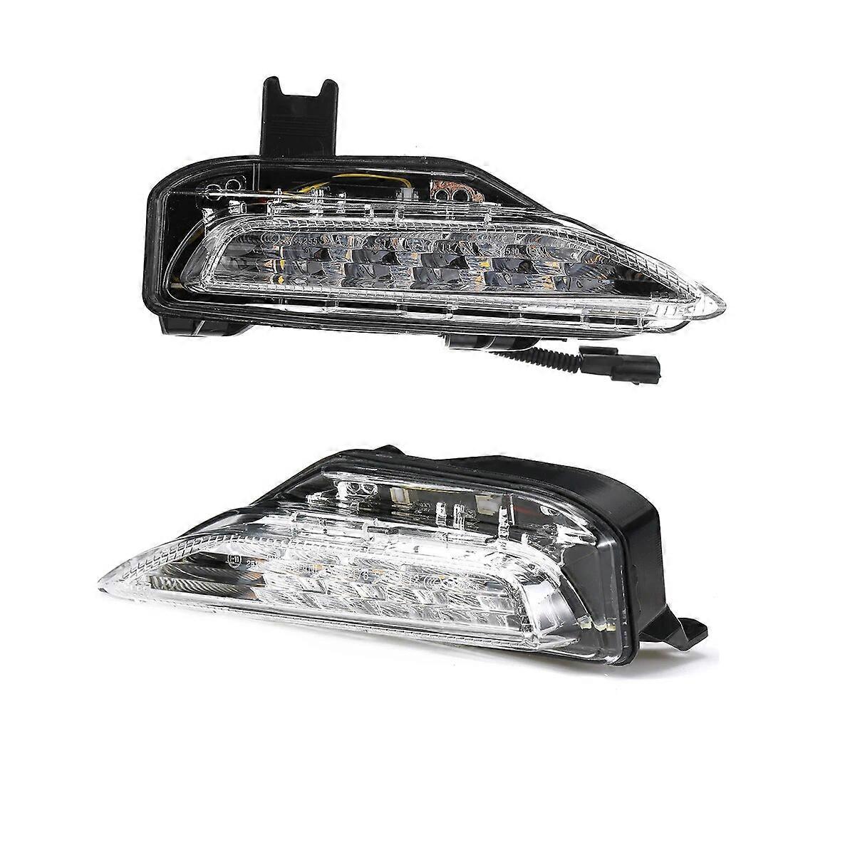 Smoked/Clear Pair Car Front Bumper LED Fog Light Turn Signal Lamp for Infiniti Q50 Sport Model 2014-2019 DRL Signal Light Lamp