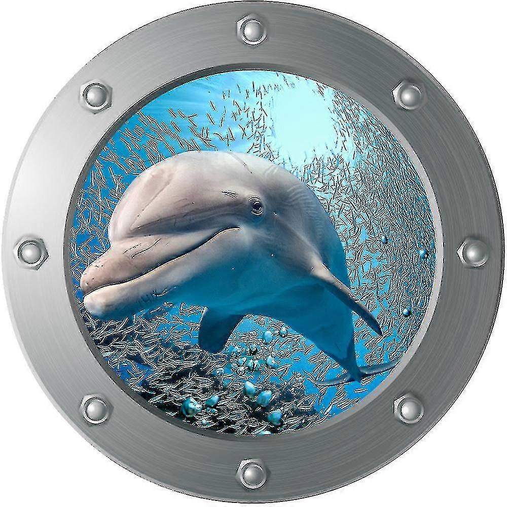 3d Dolphin Wall Decorative Simple And Creative Removable Wall Stickers