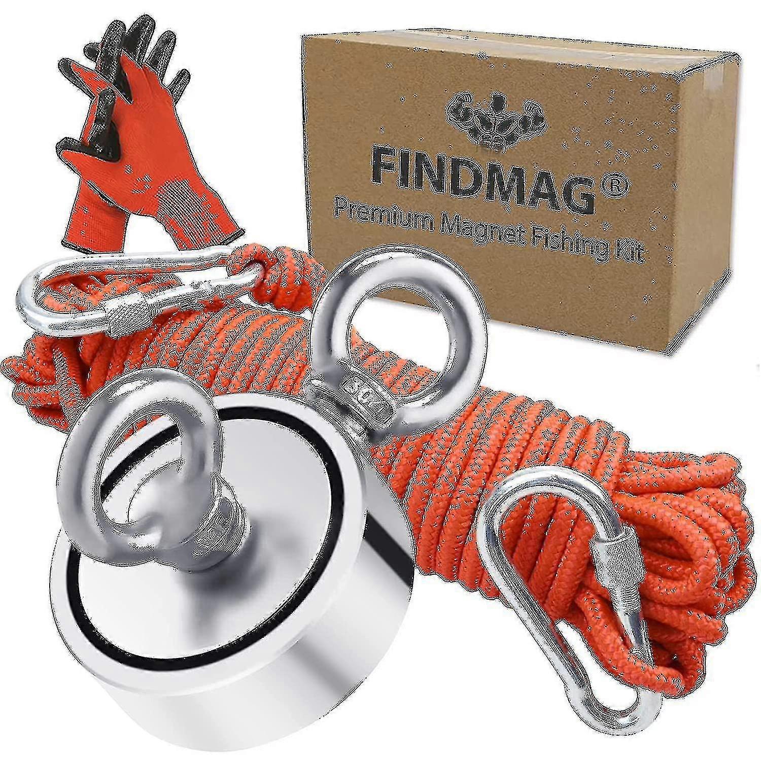 مجموعة الصيد المغناطيسية Aespa ، مغناطيس صيد بقوة سحب قوي 300 كجم ، مغناطيس دائري نيوديميوم للصيد مع حلقات على الوجهين ، لاسترجاعها في R