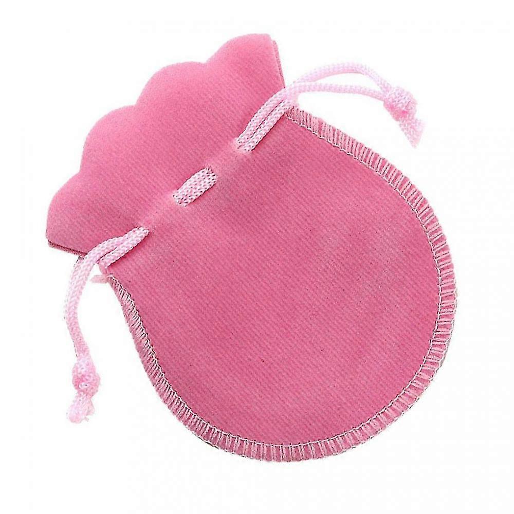 Flannel Draw String Storage Bag Candy Holder Solid Color Drawstring