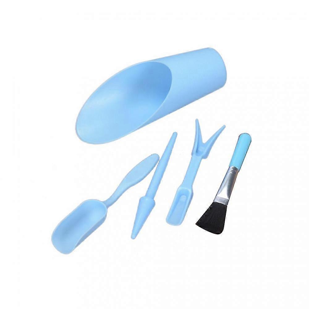 5pcs Plant Transplanting Tools Plastic Trowel Bucket Brush