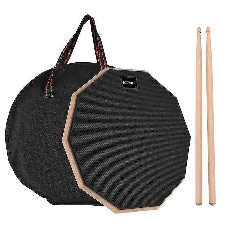 12 Inch Drum Practice Pad Mute Drum Pad without Drum Stick Carrying Bag for Students Beginners