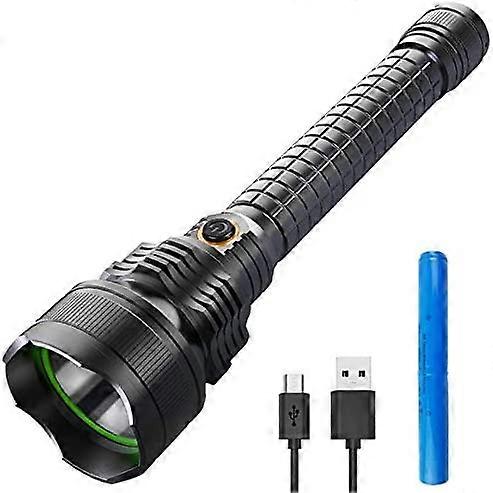 LED Torch XHP70 USB Rechargeable 90000 High Lumen Tactical Torches LED Super Bright Powerful Flashlight Zoomable 5 Modes Waterproof Hand Torch Best