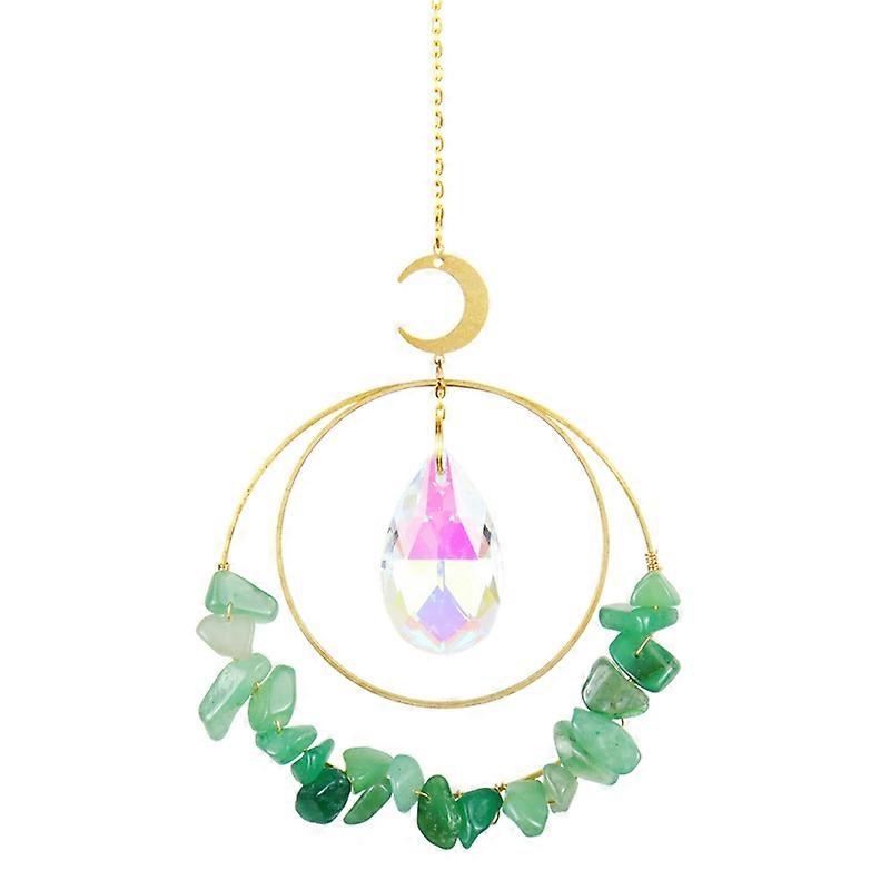 Suncatcher Pendant Nice-looking Portable Stable Faux Crystal Suncatcher Rainbow Prism Pendant Home Decoration for Window KAESI