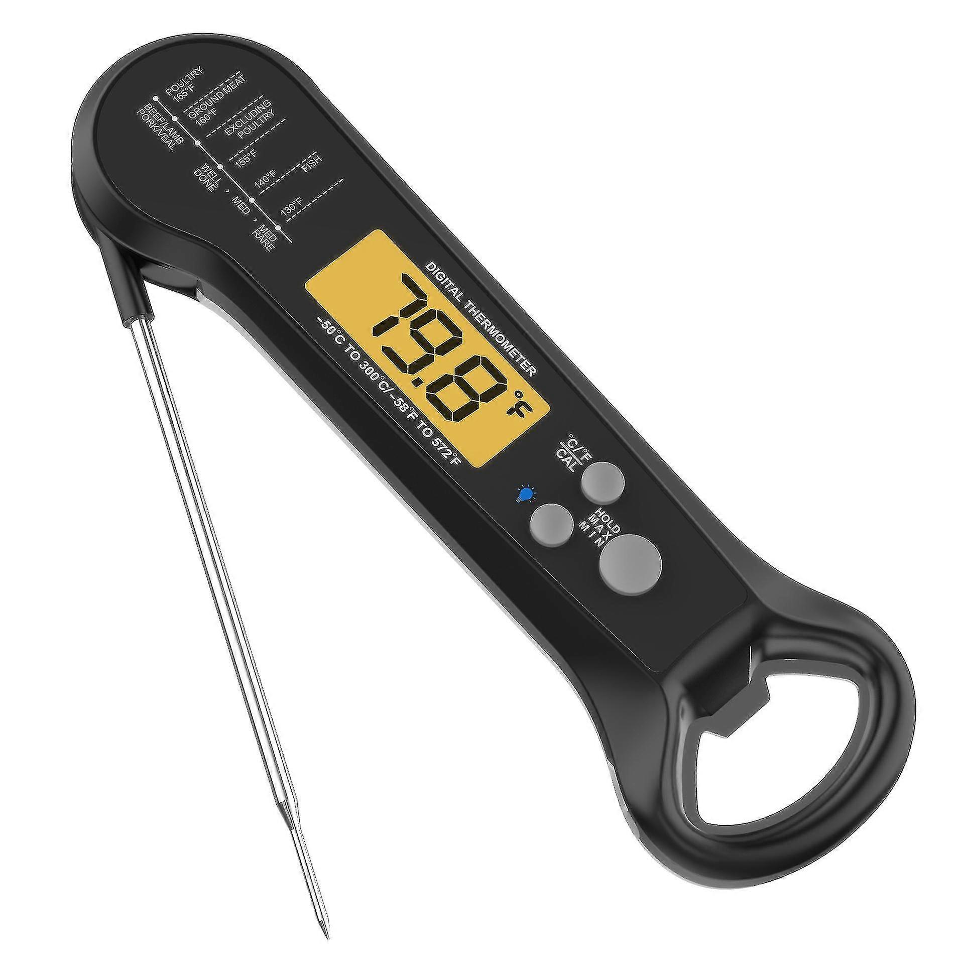 Meat Thermometer Intelligent Fast Instant Read For Grill And Cooking. Best Waterproof Ultra Fast Thermometer. Digital Food Probe Kitchen, Outd