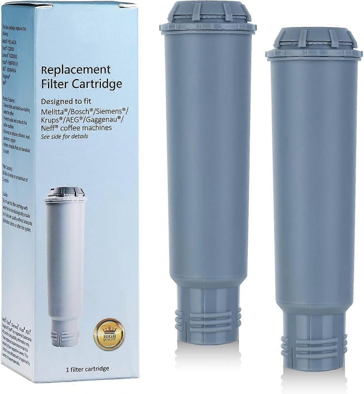 Pack of 2 water filter cartridges for Melitta/Krups Claris F088 F088 01/Siemens TCZ60003/AEG/Neff/Bosch TCZ6003 coffee machine
