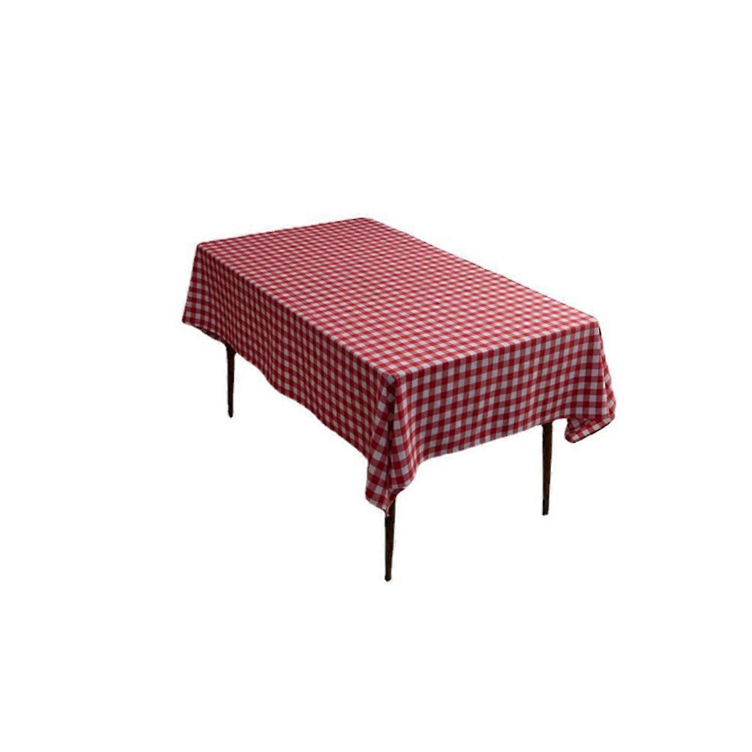 tablecloth 140 x 140 cm ruby white checkered
