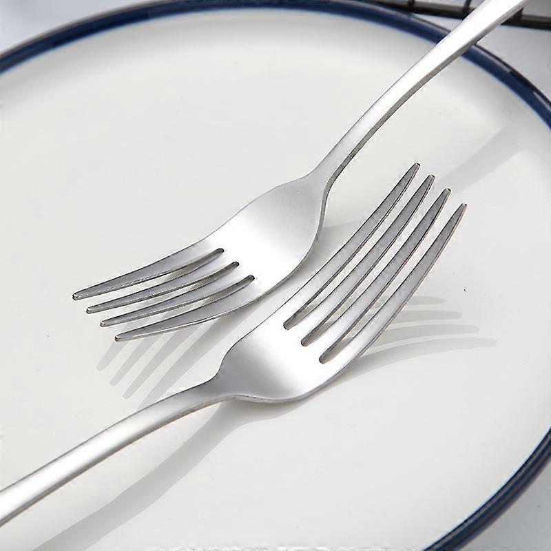 Set of 3 stainless steel forks with rounded edges
