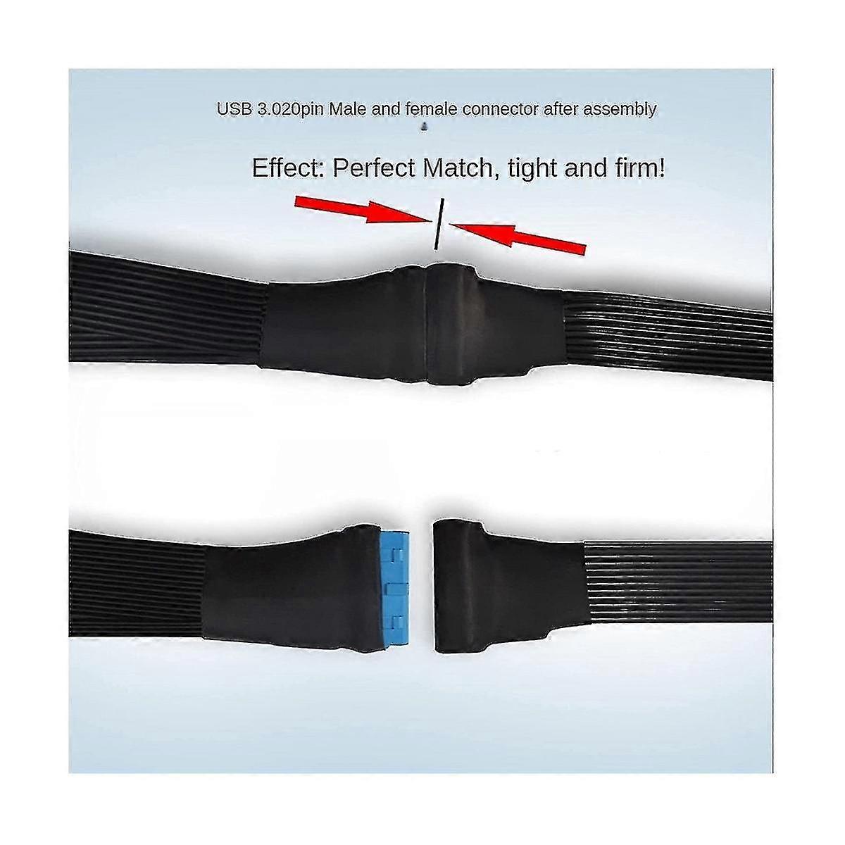 Motherboard Usb 3.0 19pin Header 1to2 Extension Splitter Cable 19pin 20pin Internal Extension Header