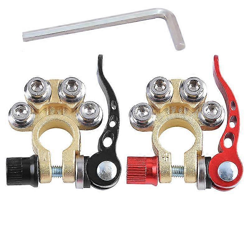 Thickened Brass Car Battery Terminal Clamp Connector with Multiple Interfaces_