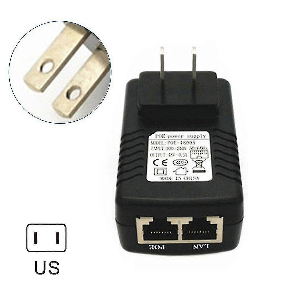 48v 0.5a Poe Power Module Ueb Ethernet Power Supply Adapter Us Plug Rj-45