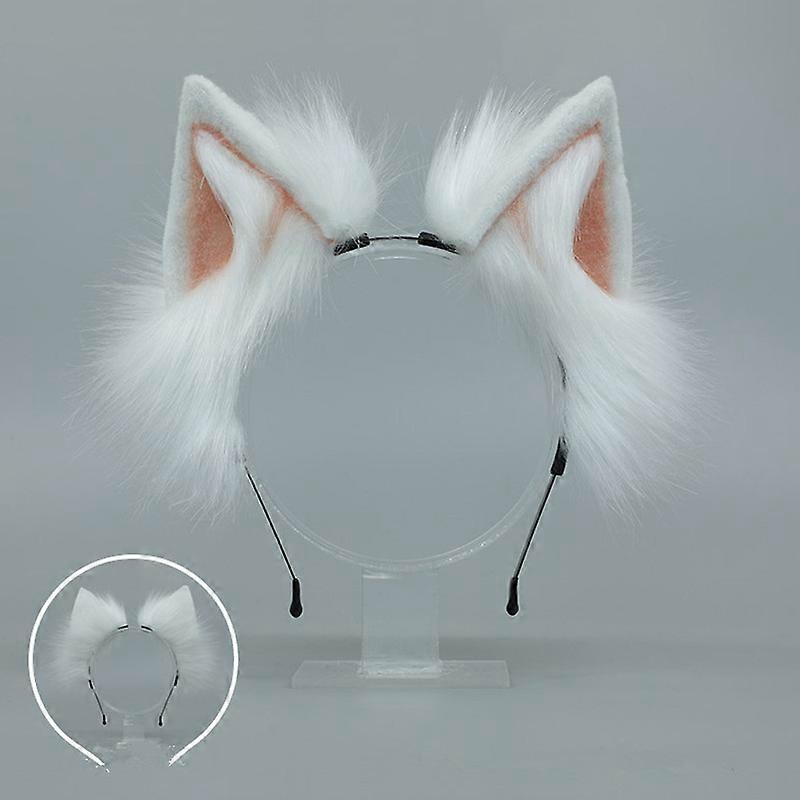 Cosplay d’oreilles de chat fait à la main, bandeaux d’animaux, oreilles d’animaux de loup renard, costume de chapeau d’Halloween