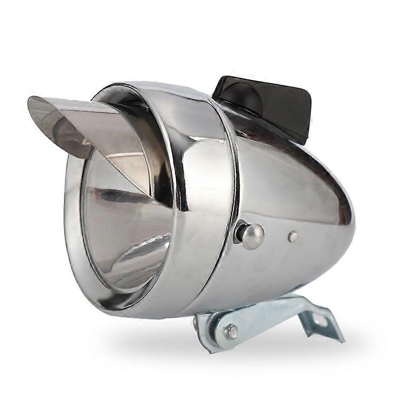 Faro Della Bicicletta In Metallo Fendinebbia Anteriore Della Bici Retro Cromo Lampada Vintage Vecchia Moda Bicicletta Luce LED Accesso Bicicletta A...