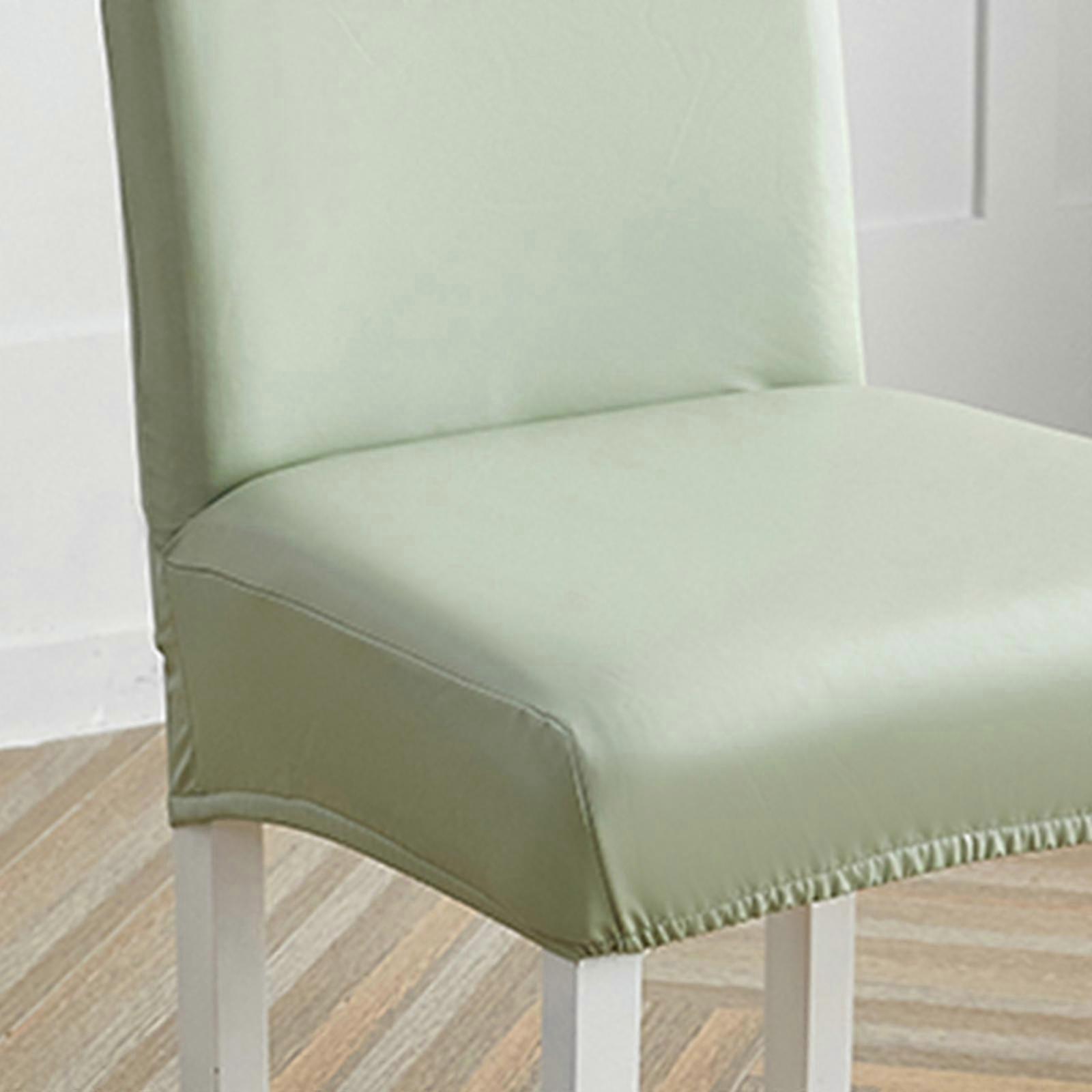 2Pcs Removable Chair Cover Decoration Protector Stretch PU Leather