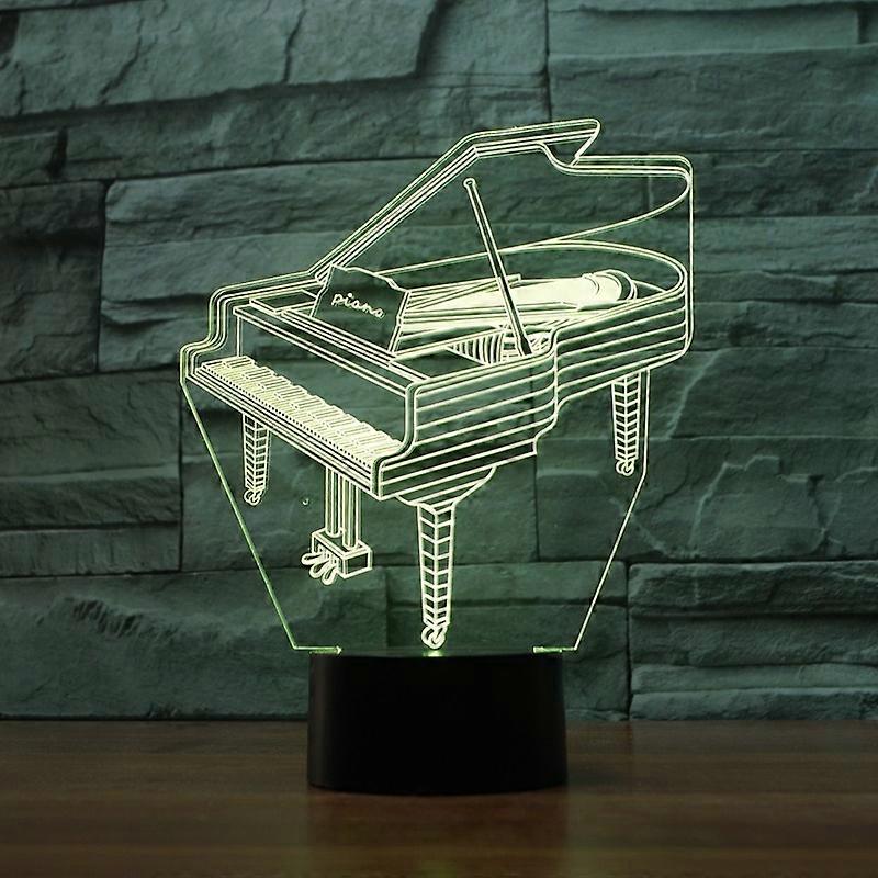 Piano Shape Table Lamp, 16 Colors Remote Control Version