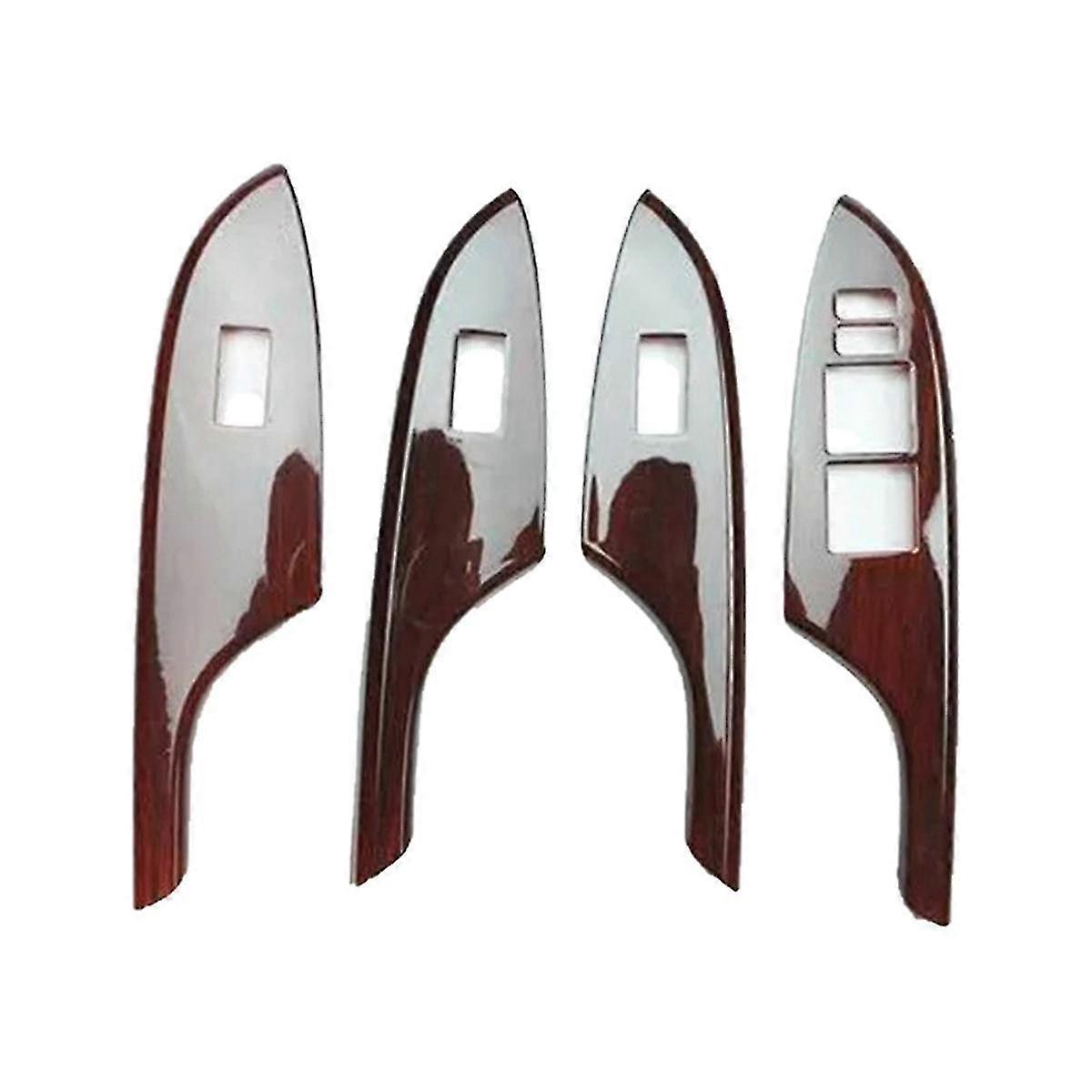 Für 2007–2013 Linkslenker 4 Stück Holz ABS Auto Tür Fensterheber Schalter Tasten Abdeckung Trim