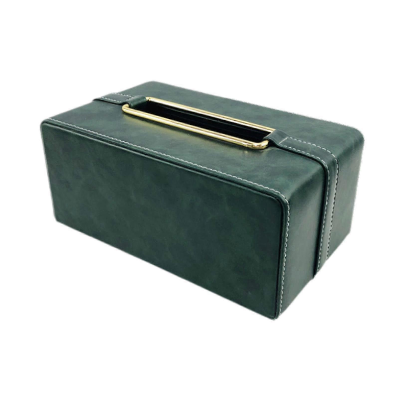 Taschentuchbox-Halter Mehrzweck-Stilvolle Papierbox für Wohnzimmer Desktop Auto Grün