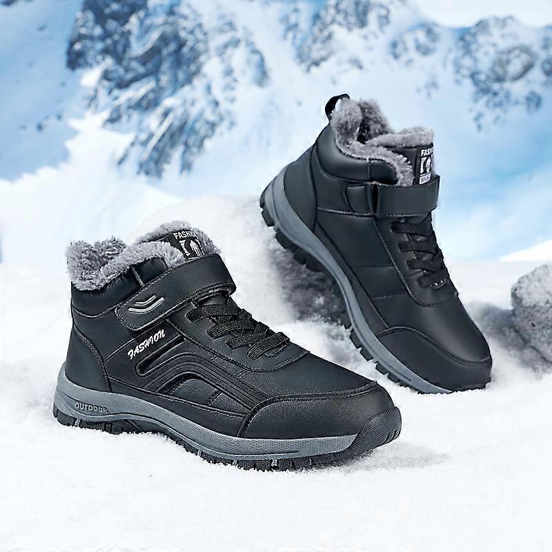 Winter Leather Boots Women Men Shoes Waterproof Boot Man Plush Keep Warm Sneakers Man Outdoor Ankle Snow Boots Casual Shoes