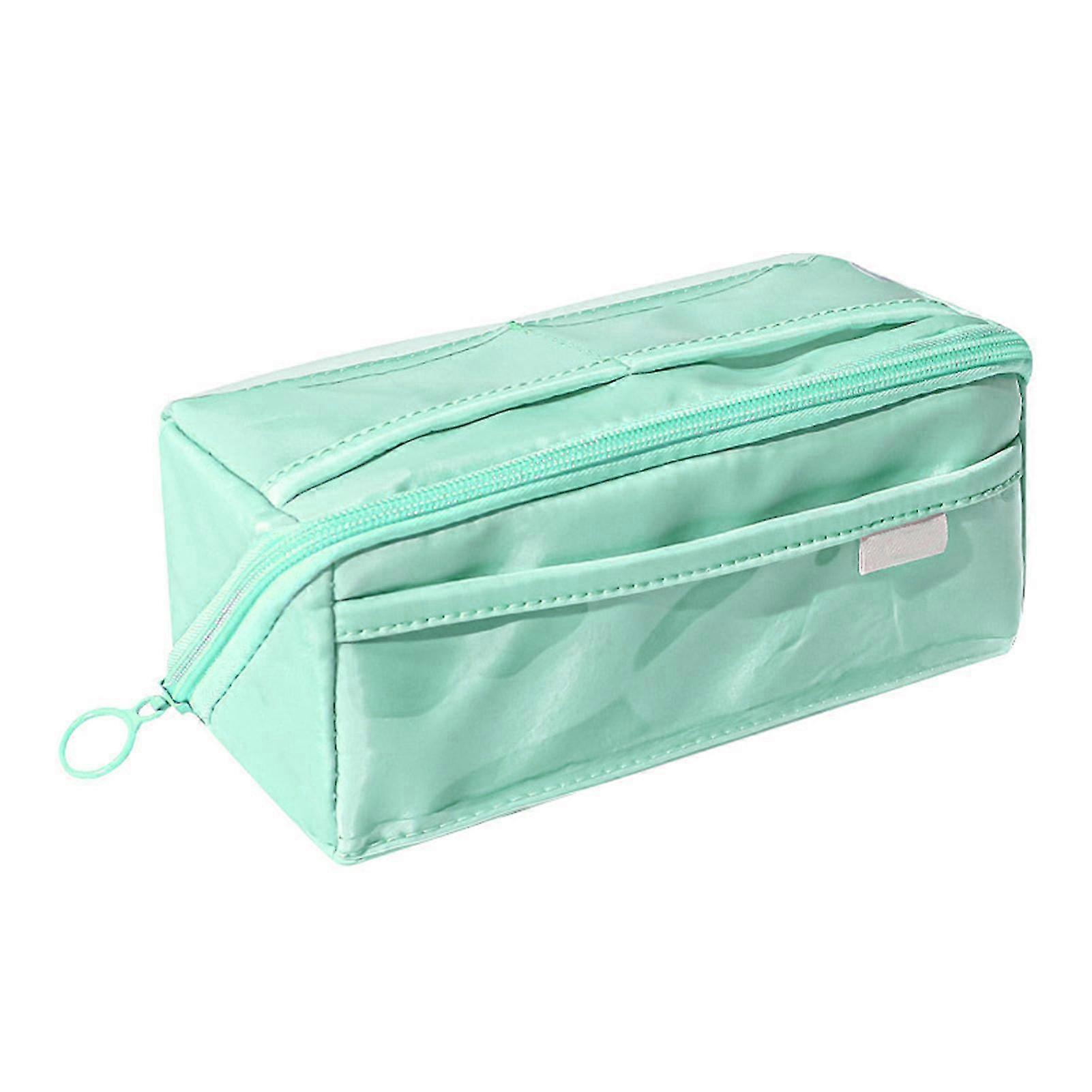 Prism-shaped Pencil Case Pencil Pouch With Transparent Layer Large Capacity Stationery Storage Bag Student Stationery Multi-color Optional