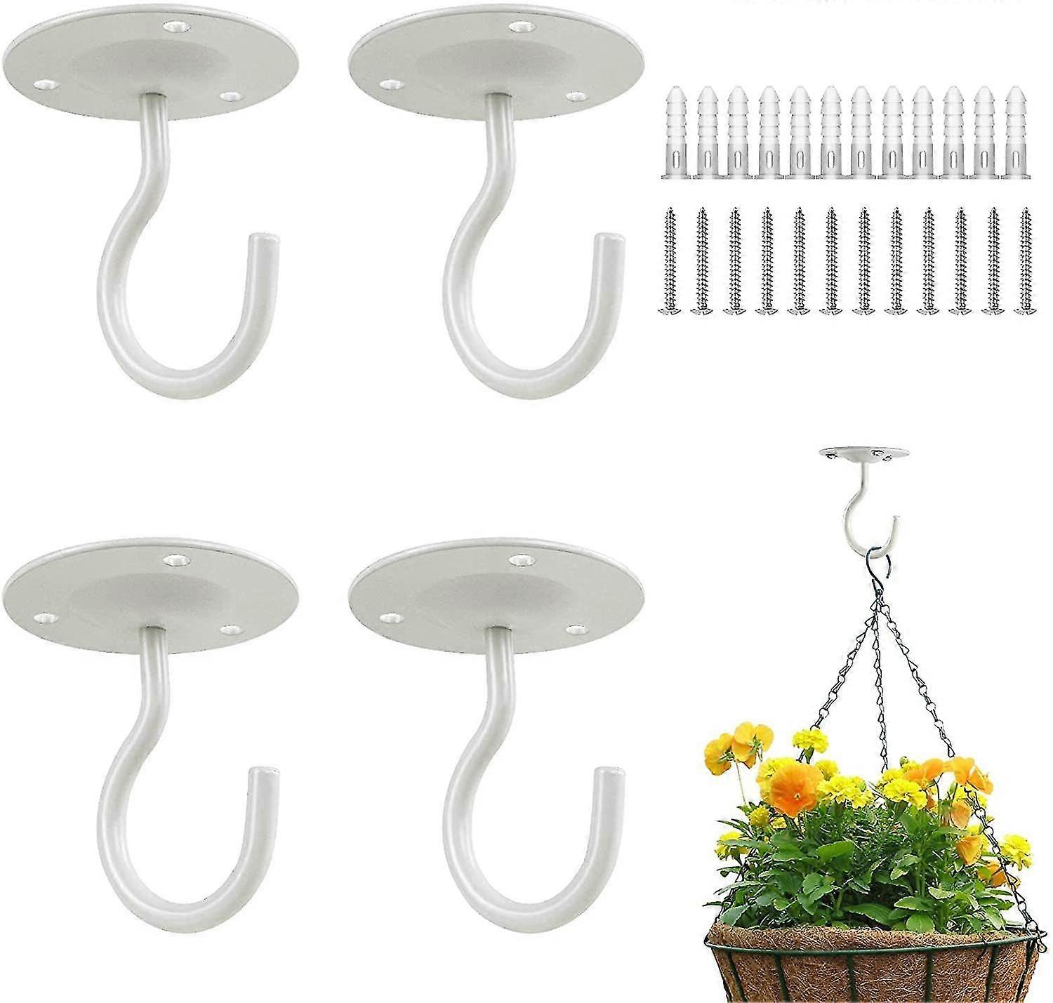 4pcs Heavy Duty Wall Mount Ceiling Hook, Ceiling Hooks For Hanging Plants