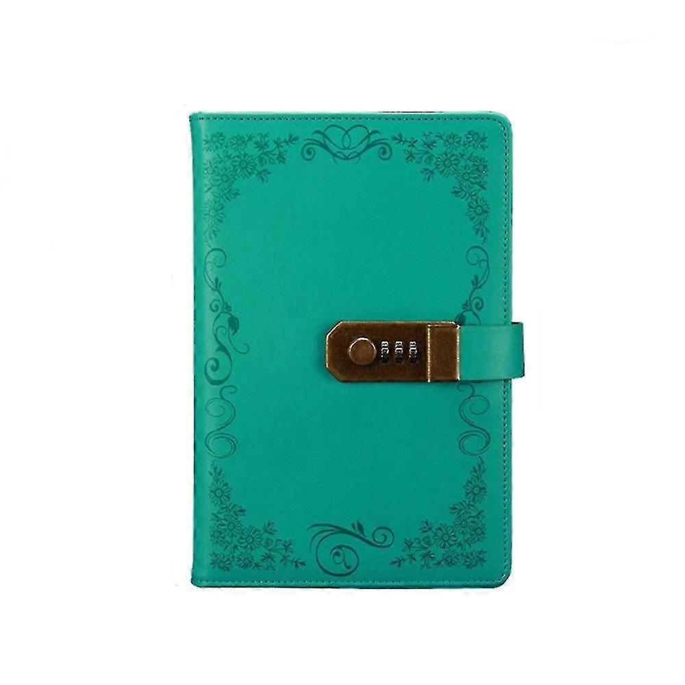 Vintage A5 Digital Lsenord Notebook Pu Lder Locking Journal Notebook