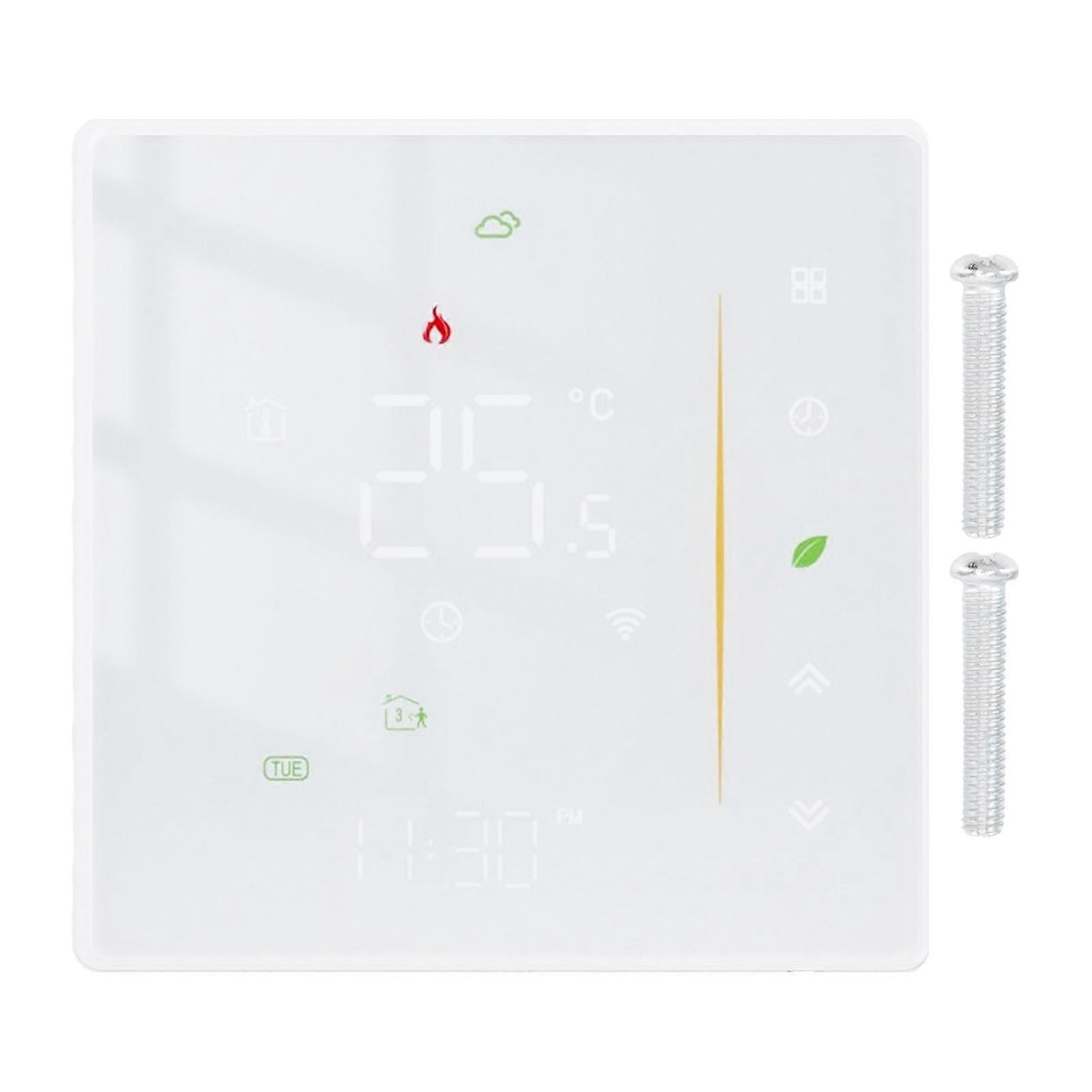 Hjem Vann Gulvvarme Termostat Programmerbar Intelligent Termostatbryter Multi Control For Zigbee 95240V Hvit (YMCAT)