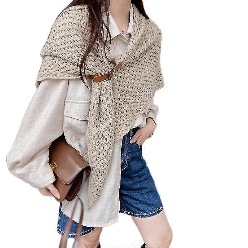 Triangular Shawl Wraps Winter Women Scarf Thin Shawls Knit Warm Batwing Cape