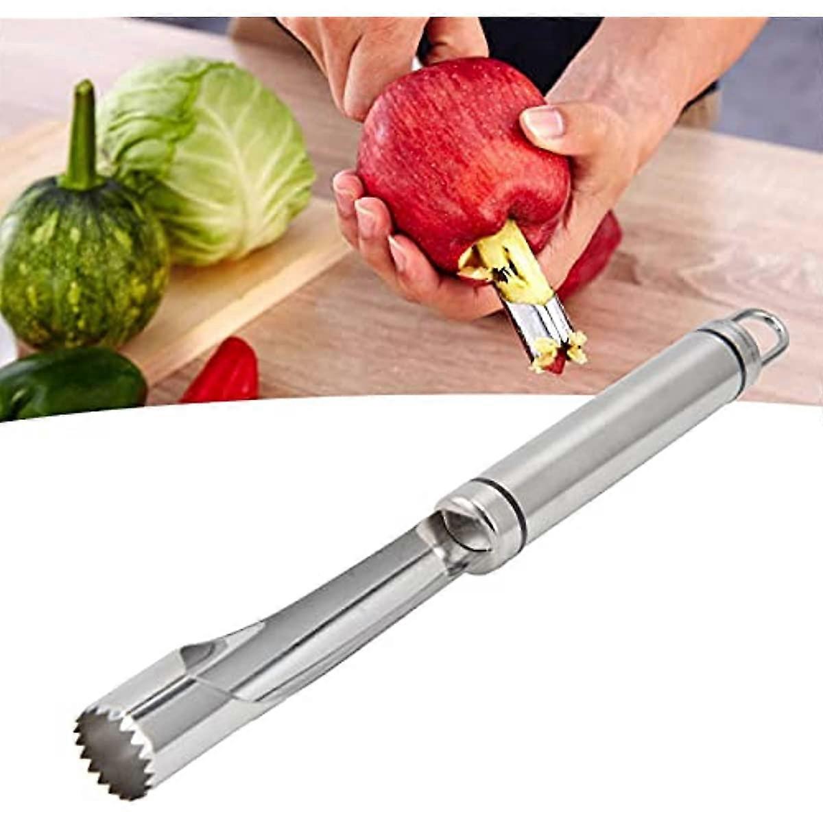 Simple Craft Apple Corer,Premium Apple Corer Tool,Apple Core Remover with Sharp Serrature,Stainless Steel Corers for Apple and Pear
