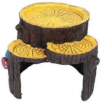 Resin Mini Stump Shape Hiding Hole Wooden Cave Artificial Aquarium Plants Ornaments compatible Shelter