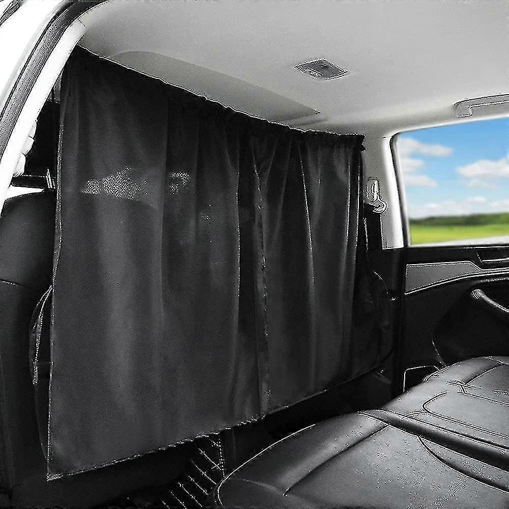 וילונות מחיצת רכב שמש צל-פרטיות נסיעה תנומה לילה רכב מחנאות נתיק וילון פשוט (שחור)