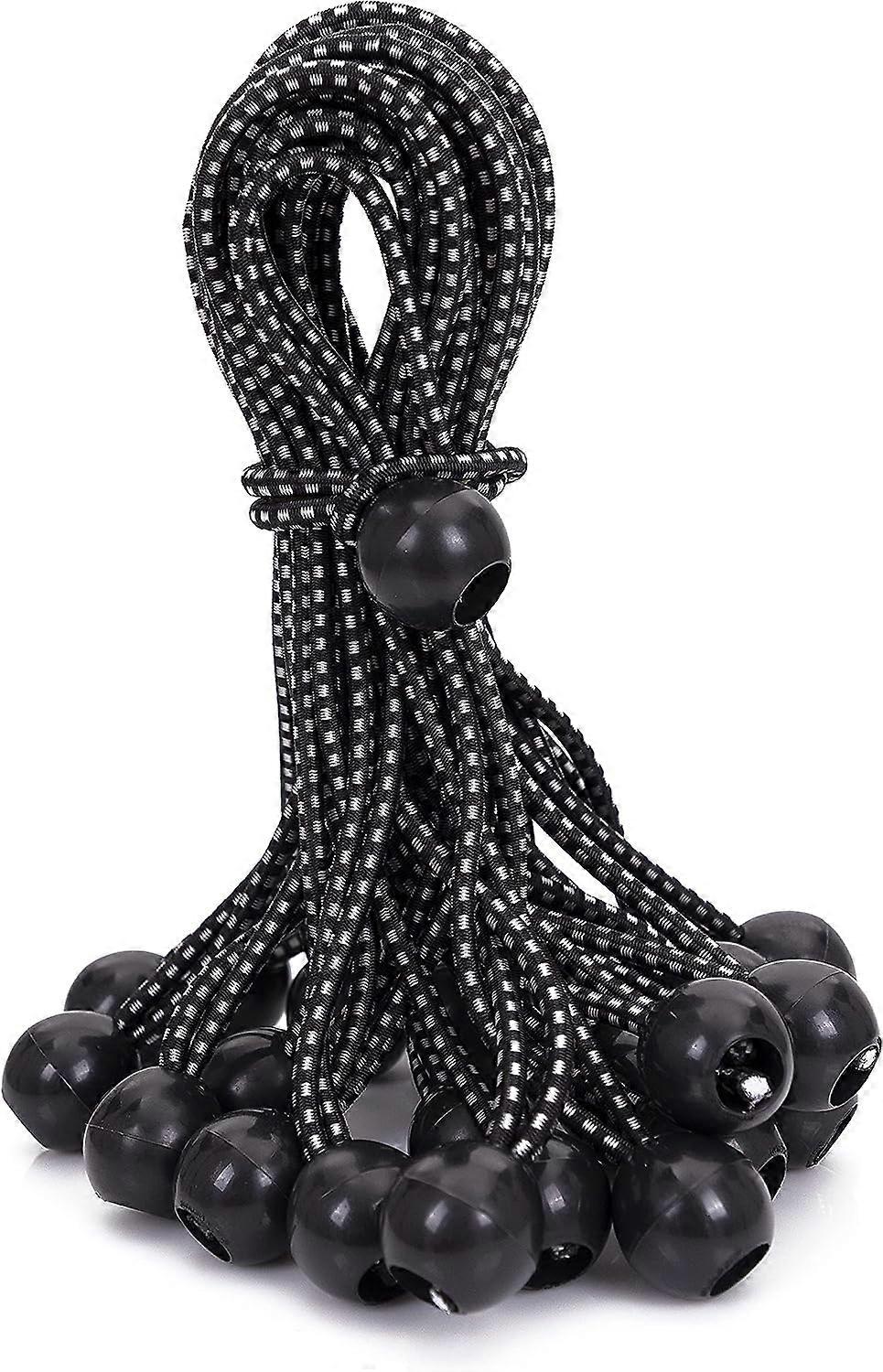Corde elastiche a sfera con corda elastica per baldacchino, telo, cinghie, tenda, pali e fili - 6 pollici (25 conteggi)