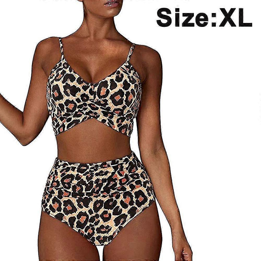 Bandage taille haute pour femmes Bikini Set Wrap Deux pièces Push Up Maillots de bain Cross Pattern Maillots de bain pour femmes