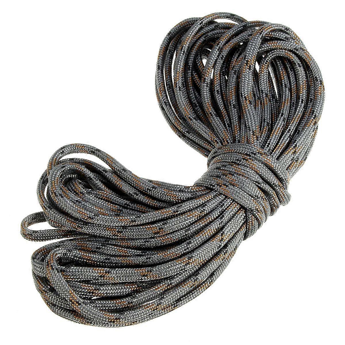 7 Rope Paracord Parachute Rope Resistant Camping Survival Color: Grey Camo Length: 15M