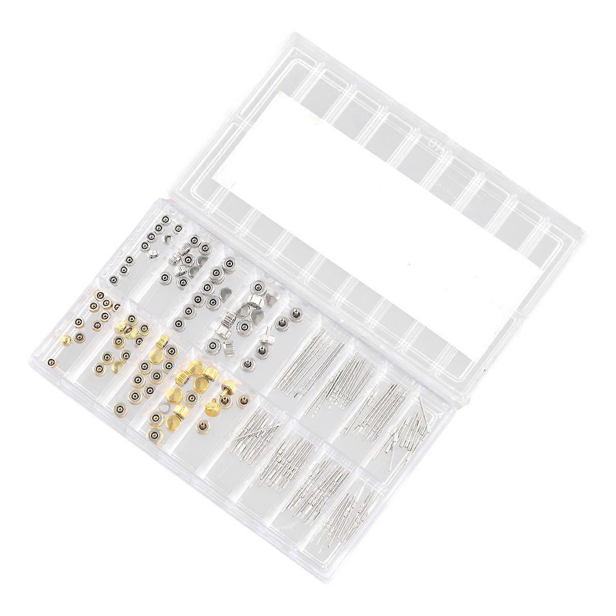 Watch Repair Kit, Watch Crown, Watch Stem Extender Crowns Accessory Repairing Replacement Tool Kit with Box