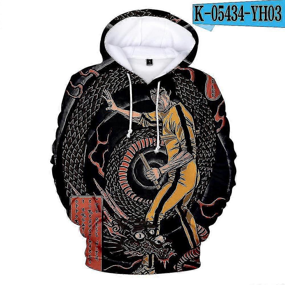 2023 Nueva sudadera con capucha Harajuku Sudaderas con capucha para hombres y mujeres Sudaderas con capucha chinas Kung Fu Bruce Lee Sudadera con capucha impresa para niños Sudaderas con capucha
