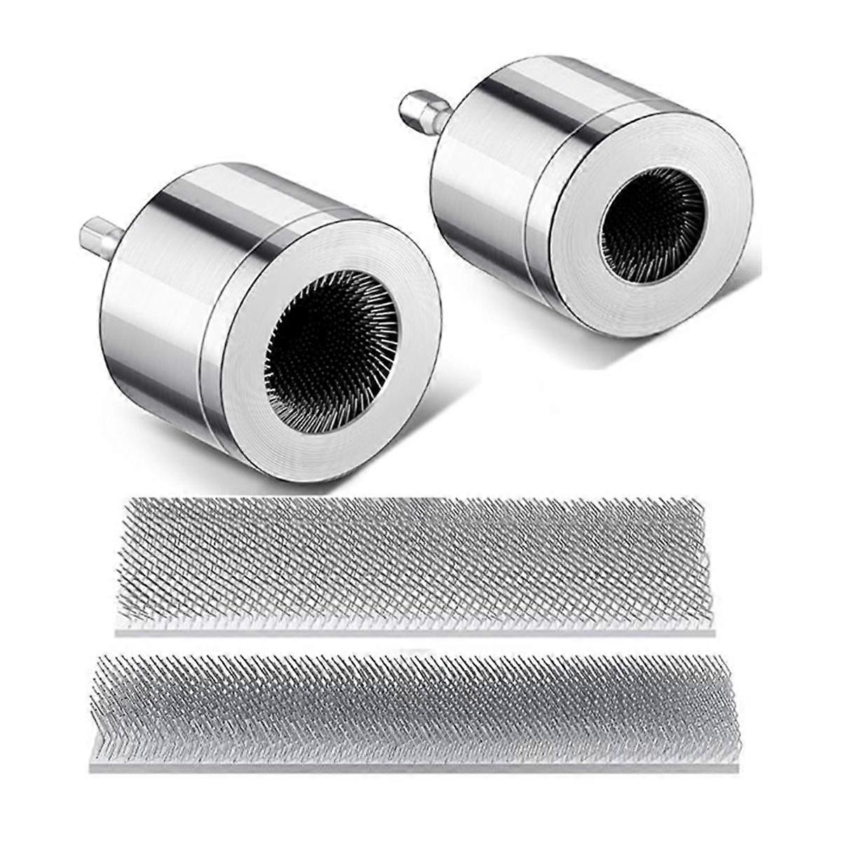 2 Pack Metal Copper Pipe Cleaner με 2 αντικαταστάσιμες βούρτσες Σωλήνας καθαρισμού βούρτσα για τρυπάνι δύναμης (1/2Inch, 3/4Inch)