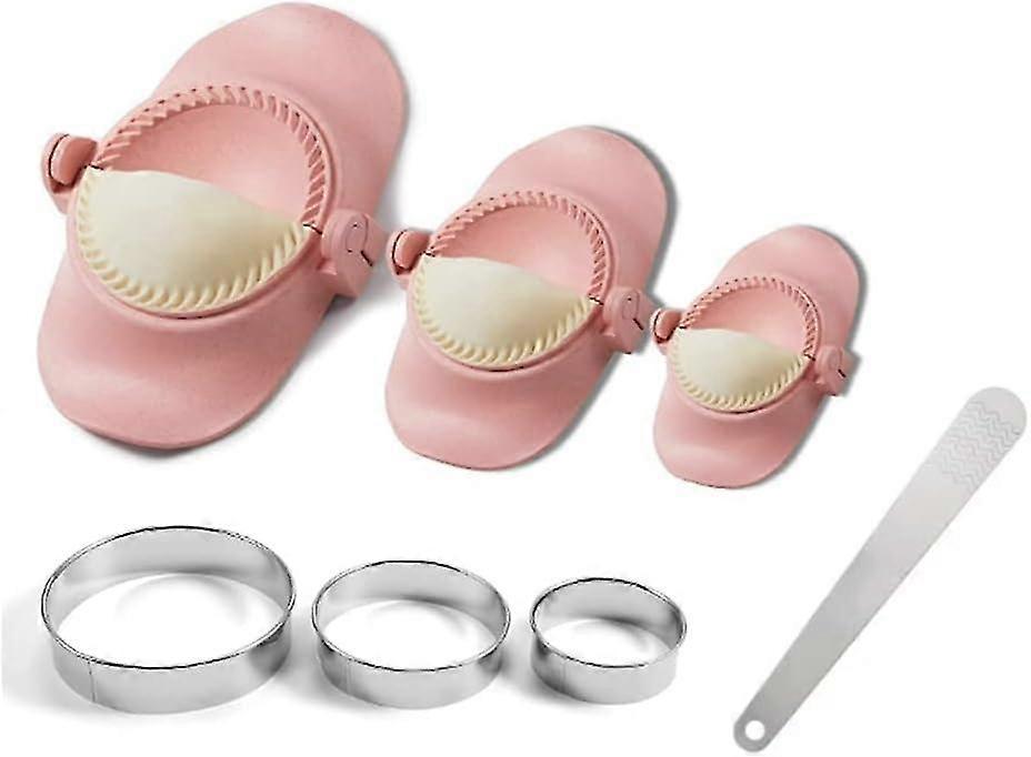 Dumpling Press Maker Set  Household Dumpling Mould Pink