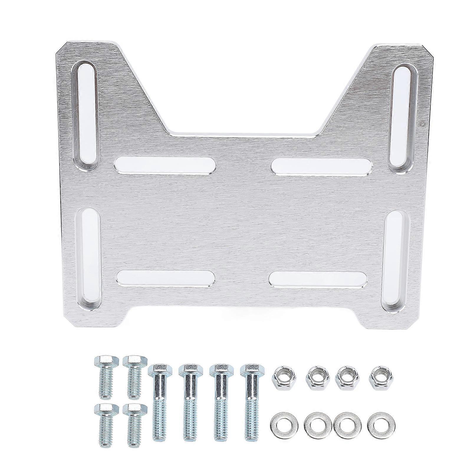 Adjustable Engine Mount Adapter Bracket with High Hardness Aluminum Hardware Long Lasting for Mini Moto Go Kart Silver
