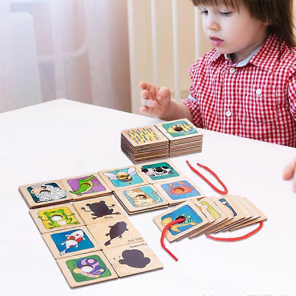 Μωρό Παιδί Εκπαιδευτικά Παιχνίδια Ξύλινα Matching Games Κάρτες Παιχνίδια για παιδιά προσχολικής ηλικίας Παιδιά