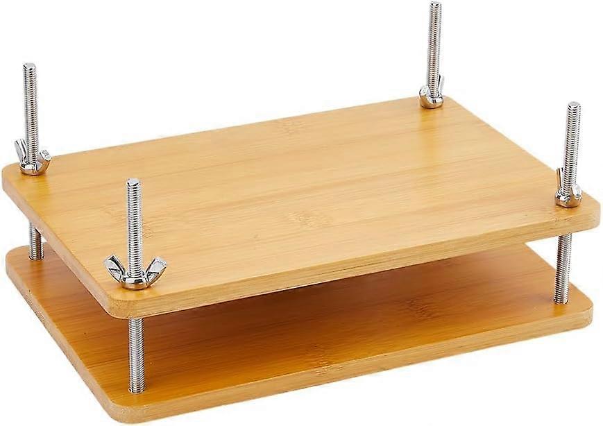 Book Press Bamboo Book Press Bookbinding Stable Book Binding Tool Manual Paper Press Handmade Book Binding 2 Floor Portable Book Binding Kit DIY