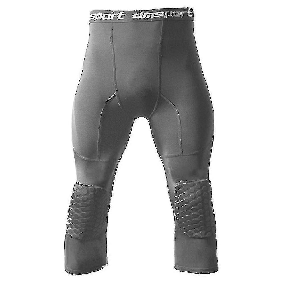 חלת דבש כרית ברכיים מכנסיים כדורסל כריות ברכיים לגברים דחיסה של שבע נקודות תמיכה בברכיים נגד החלקה הגנה על הברכיים עבור F