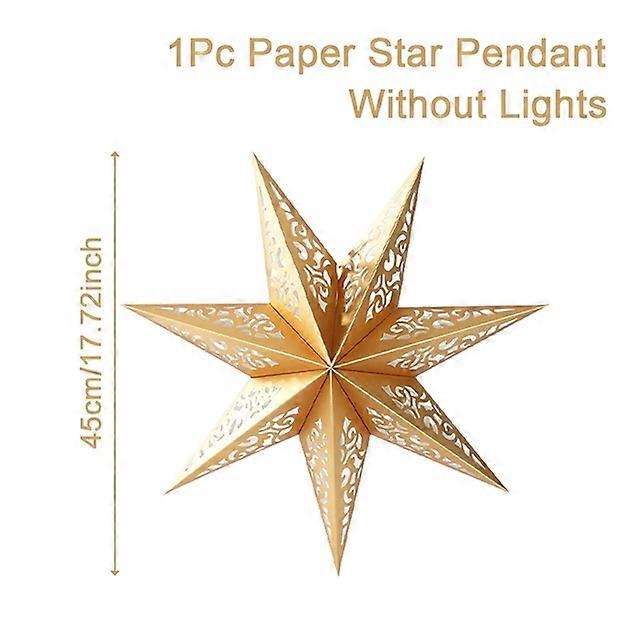 45cm Hollow Out Star Party Light Window Grille Paper Lantern Stars Lampshade Garden Hanging Decoration For Christmas Party 2023